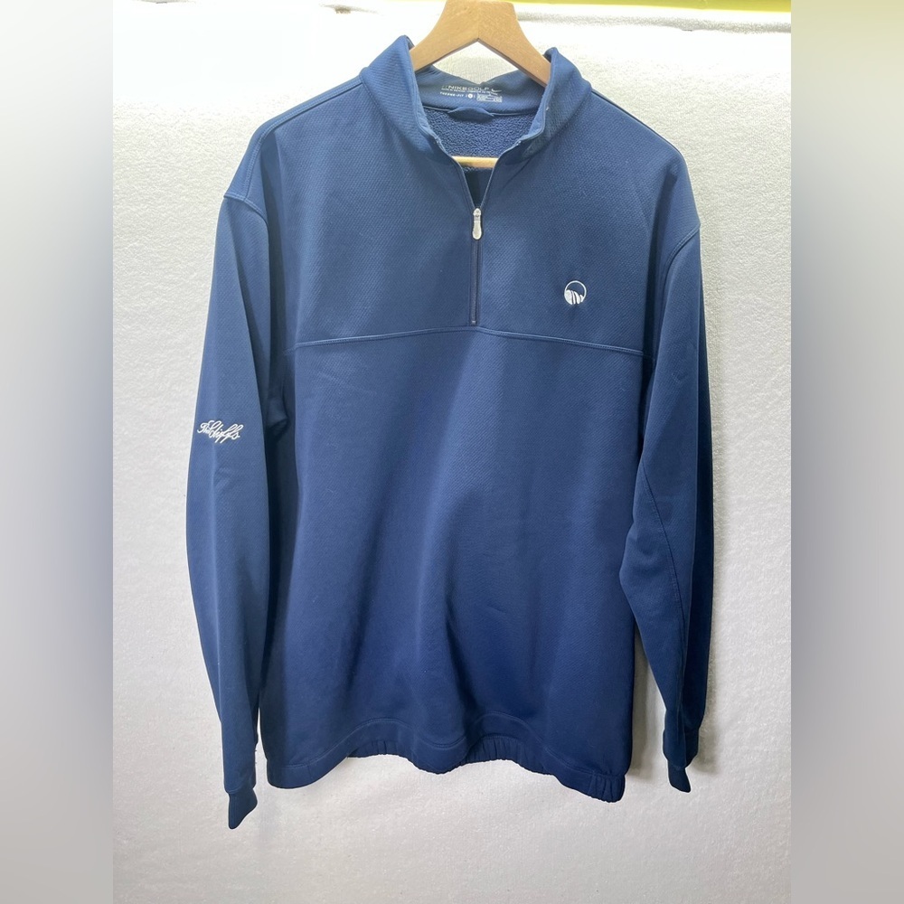 Nike‎ Golf Embroidered Long Sleeve Pullover Mens L therma Fit Warm preppy 2500